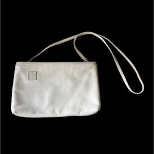 Anne Klein Leather Purse with strap Shoulder crossbody white